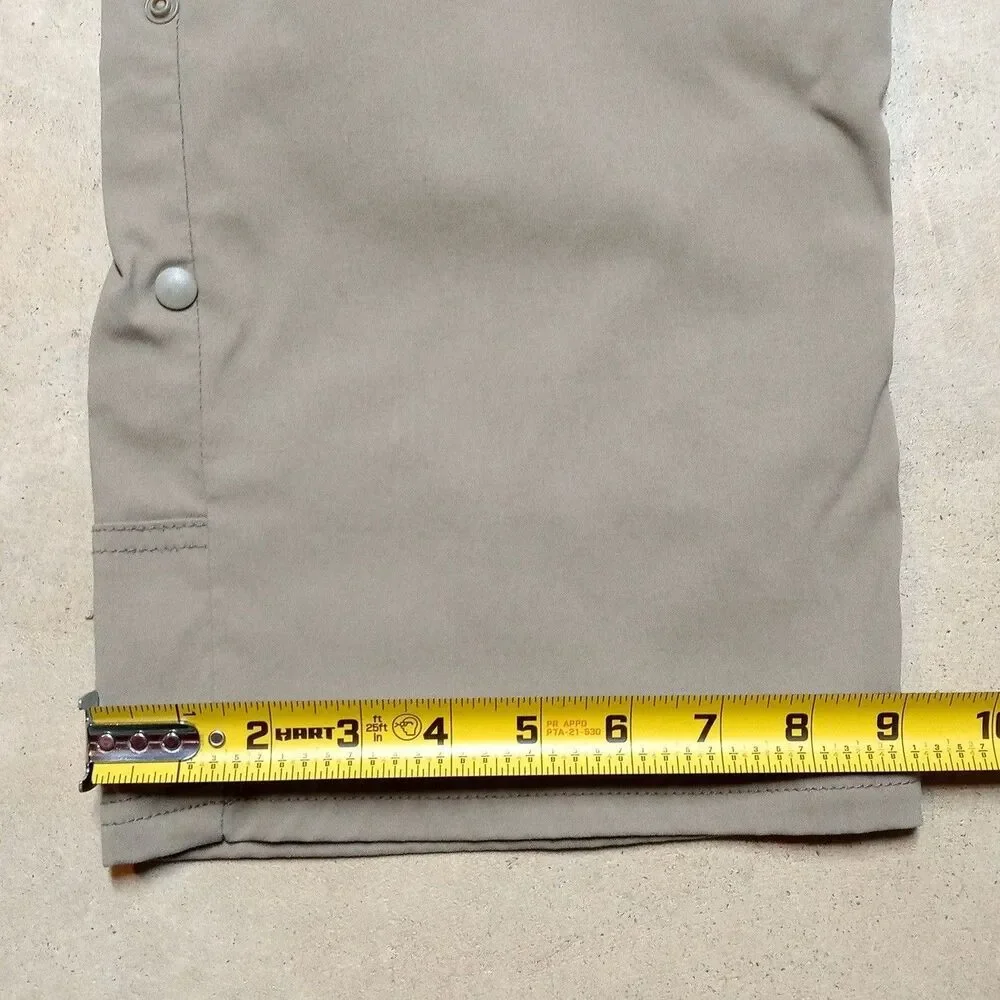 Prana Zion Hiking Pants Mens 38x30 Stretch Belted Vent Roll Up Snap Leg Cargo